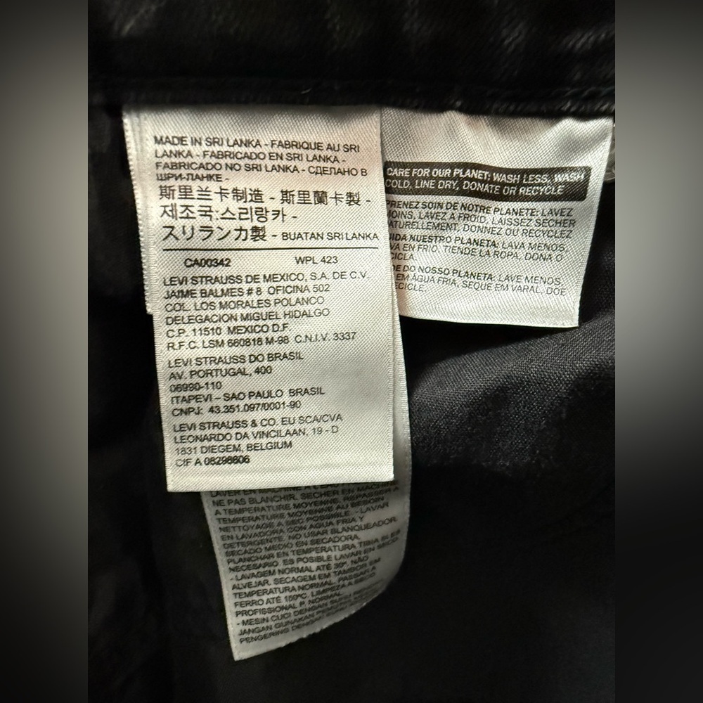 Levi’s 505 Straight Jeans Women’s W33 L30 Black Mid Rise Denim Classic - Picture 7 of 8